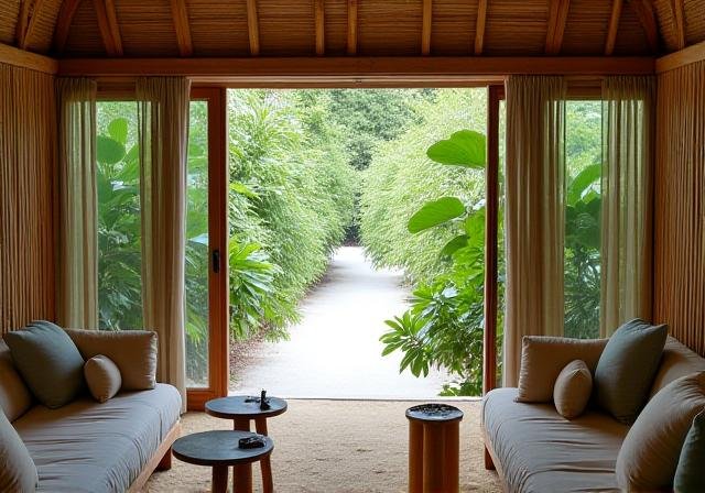 Eco-friendly resort interior in Palawan
